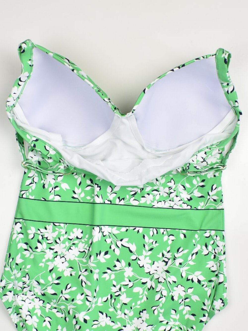 Lands’ End Draper James x Wrap Swimsuit Floral Green - 12D - Picture 5 of 7